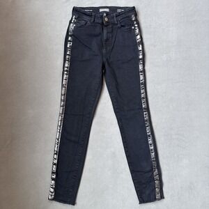 DL1961 Farrow Ankle Jeans Skinny High Rise Instasculpt Roosevelt Black Sz 27